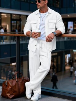 Men’s Textured Casual Set